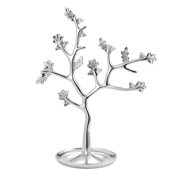 LC Lauren Conrad Polished Silver Necklace Tree - Picture 1 of 6